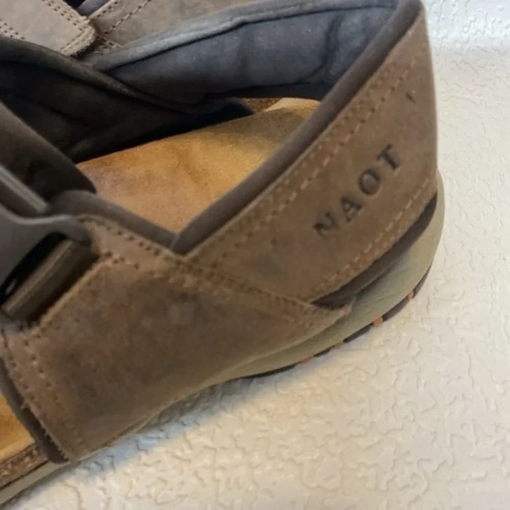 Naot Lappland Brown Slingback Strap Comfort Shoe‎ Gorpcore Sandals Men 10 Israel